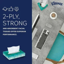 Kleenex Professional White Facial Tissue Junior Pack, 2-Ply, 48 Sheets/Box, 64 Boxes/Carton