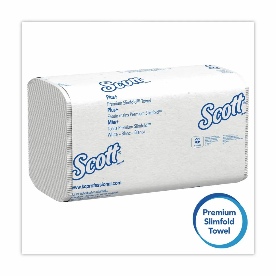 Kleenex Slimfold 1-Ply Paper Towels, 50% Recycled, 90 Sheets Per Pack, Case Of 24 Packs