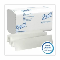 Kleenex Slimfold 1-Ply Paper Towels, 50% Recycled, 90 Sheets Per Pack, Case Of 24 Packs