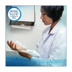 Kleenex Slimfold 1-Ply Paper Towels, 50% Recycled, 90 Sheets Per Pack, Case Of 24 Packs