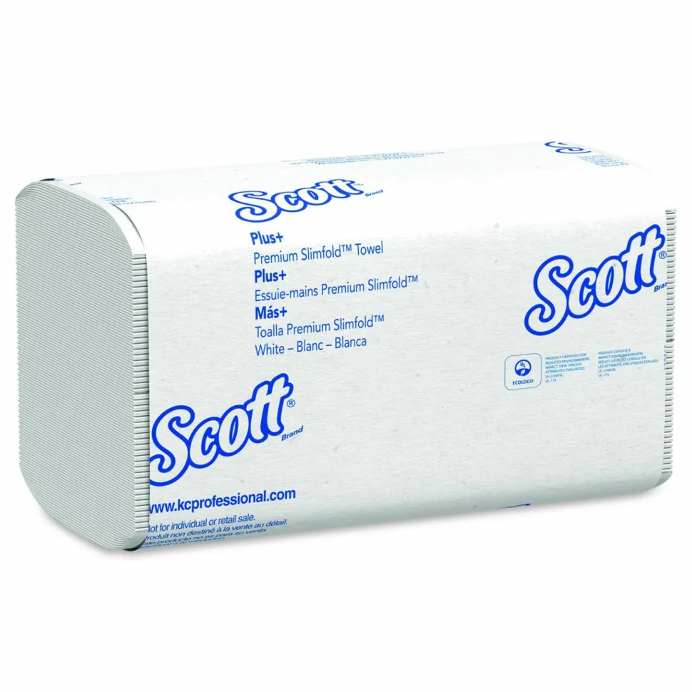 Kleenex Slimfold 1-Ply Paper Towels, 50% Recycled, 90 Sheets Per Pack, Case Of 24 Packs