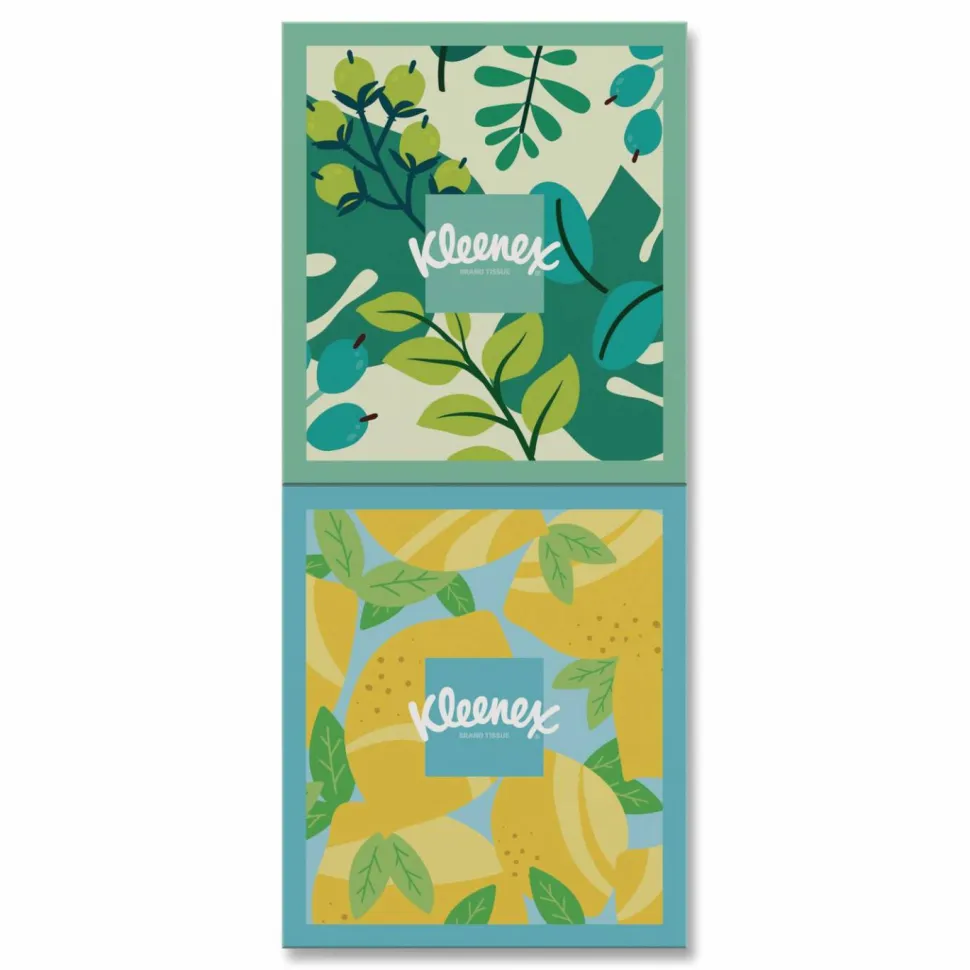 Kleenex Soothing Lotion Facial Tissue, 3-Ply, White, 60 Sheets/Box, 4 Boxes/Pack, 8 Packs/Carton