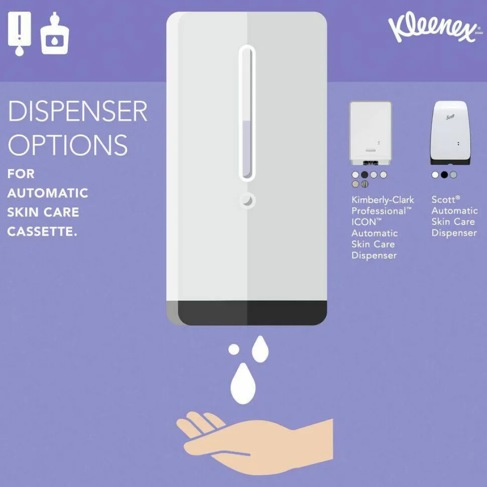 Kleenex Ultra Moisturizing Foam Hand Sanitizer, 1,200 mL Cassette, Unscented, 2/Carton