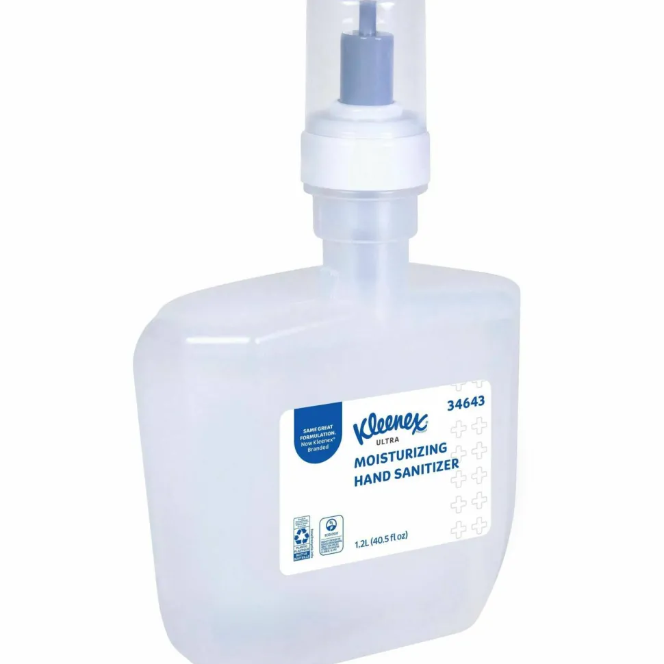 Kleenex Ultra Moisturizing Foam Hand Sanitizer, 1,200 mL Cassette, Unscented, 2/Carton
