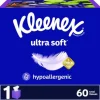 Kleenex Ultra Soft Facial Tissue, 3-Ply, White, 60 Sheets/Box, 18 Boxes/Carton