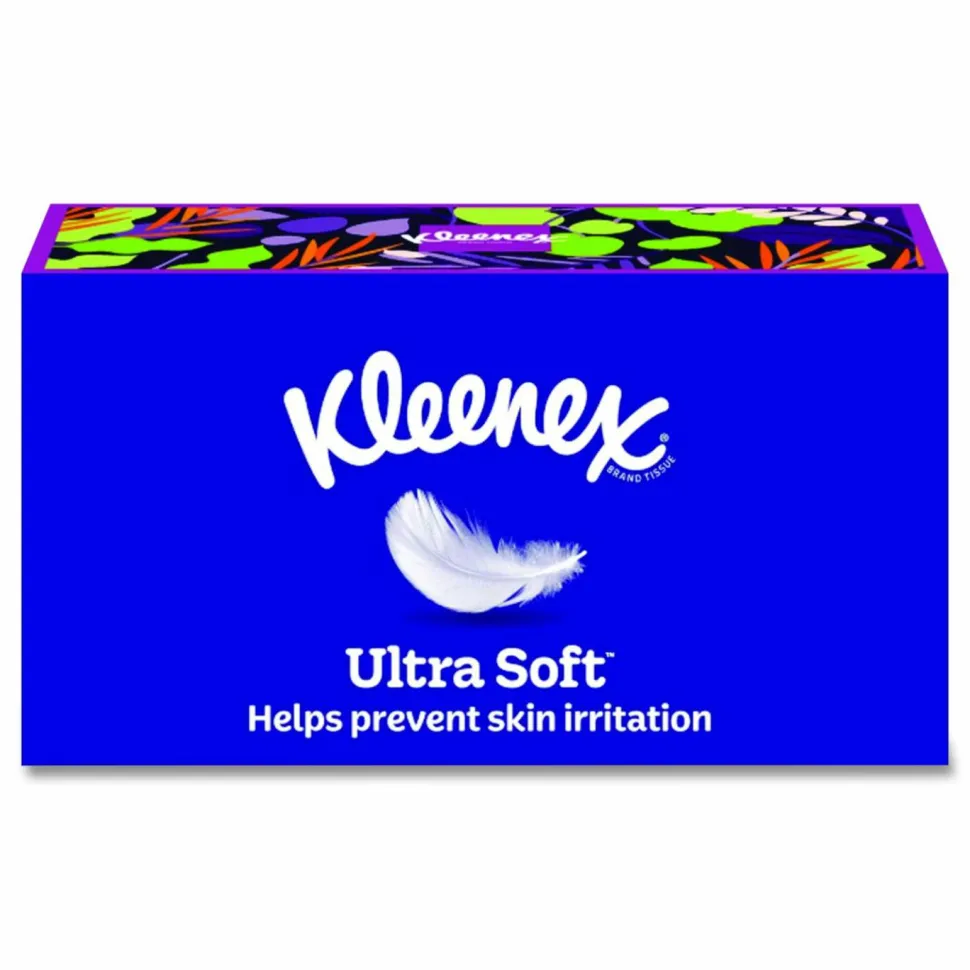 Kleenex Ultra Soft Facial Tissue, 3-Ply, White, 120 Sheets/Box, 4 Boxes/Pack, 6 Packs/Carton