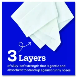 Kleenex Ultra Soft Facial Tissue, 3-Ply, White, 120 Sheets/Box, 4 Boxes/Pack, 6 Packs/Carton
