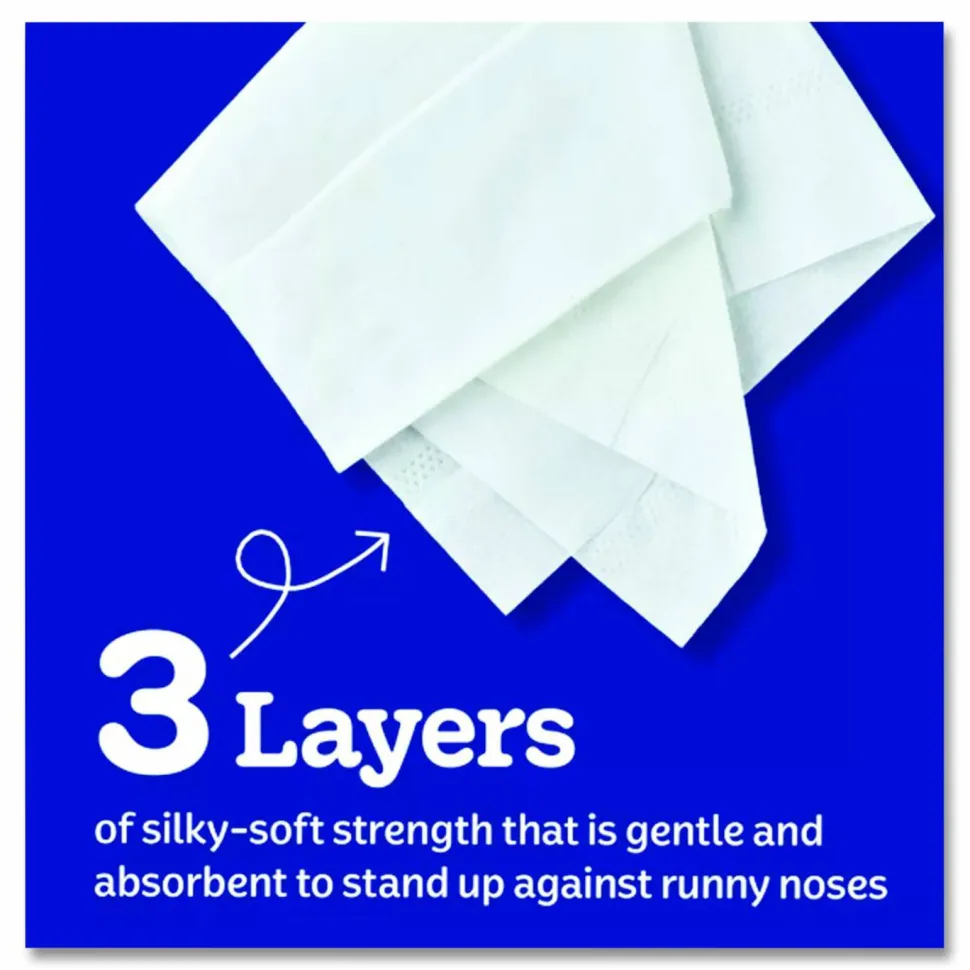 Kleenex Ultra Soft Facial Tissue, 3-Ply, White, 120 Sheets/Box, 4 Boxes/Pack, 6 Packs/Carton
