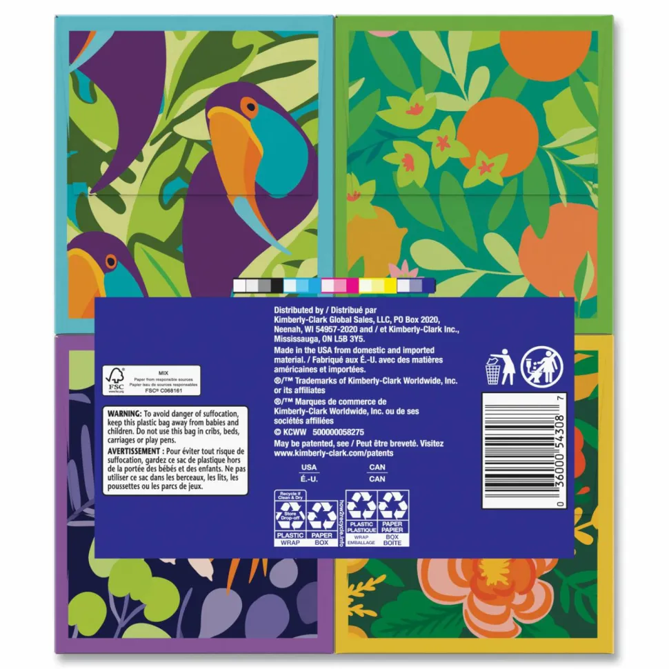 Kleenex Ultra Soft Facial Tissue, 3-Ply, White, 60 Sheets/Box, 4 Boxes/Pack, 12 Packs/Carton