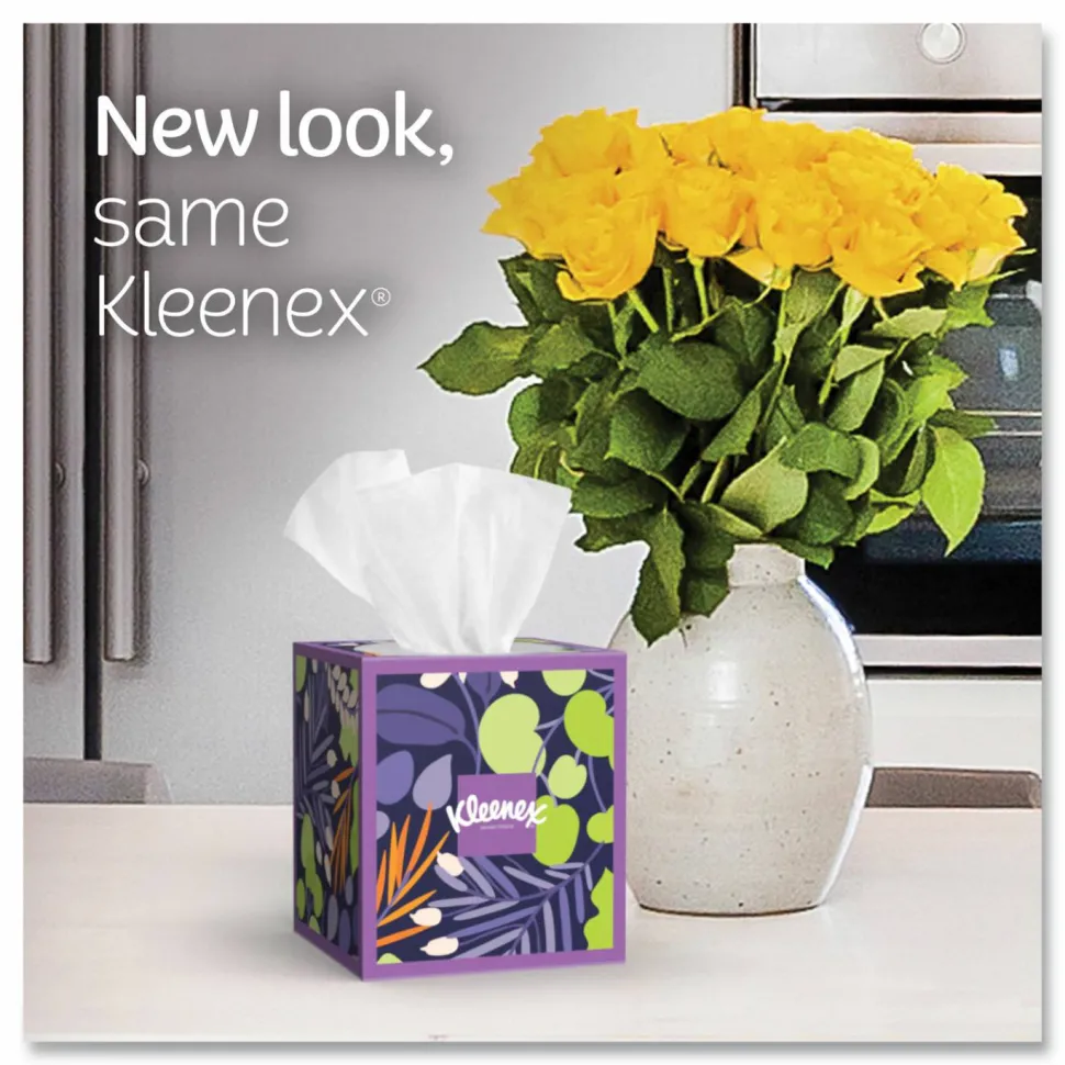 Kleenex Ultra Soft Facial Tissue, 3-Ply, White, 60 Sheets/Box, 4 Boxes/Pack, 12 Packs/Carton