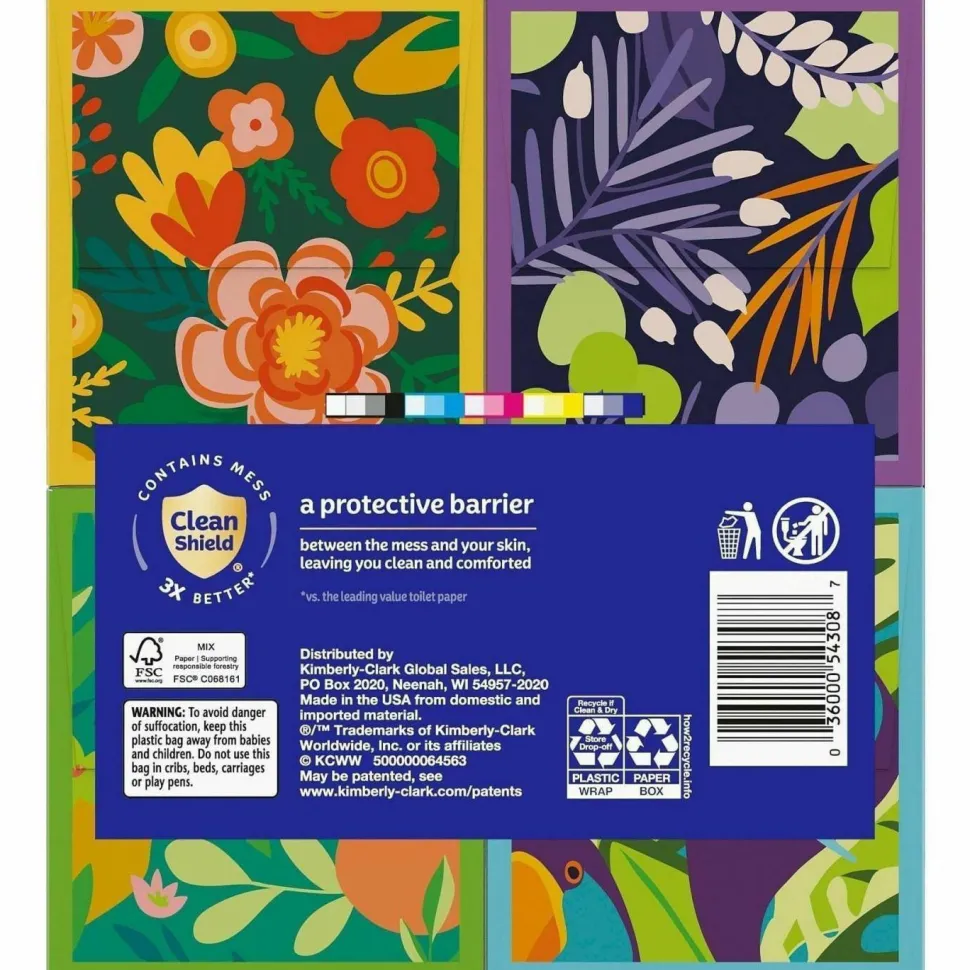 Kleenex Ultra Soft Facial Tissue, 3-Ply, White, 60 Sheets/Box, 4 Boxes/Pack, 3 Packs/Carton