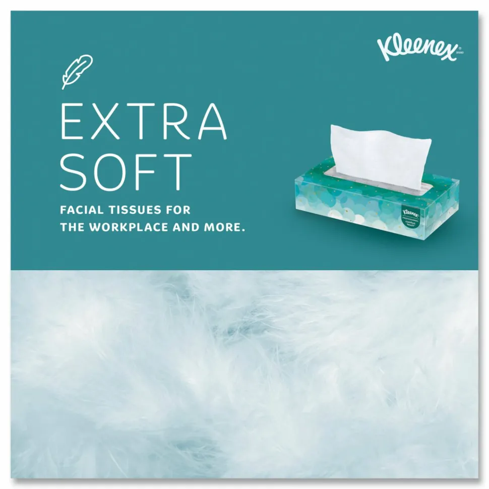 Kleenex White Facial Tissue for Business, Pop-Up Box, 2-Ply, 100 Sheets/Box