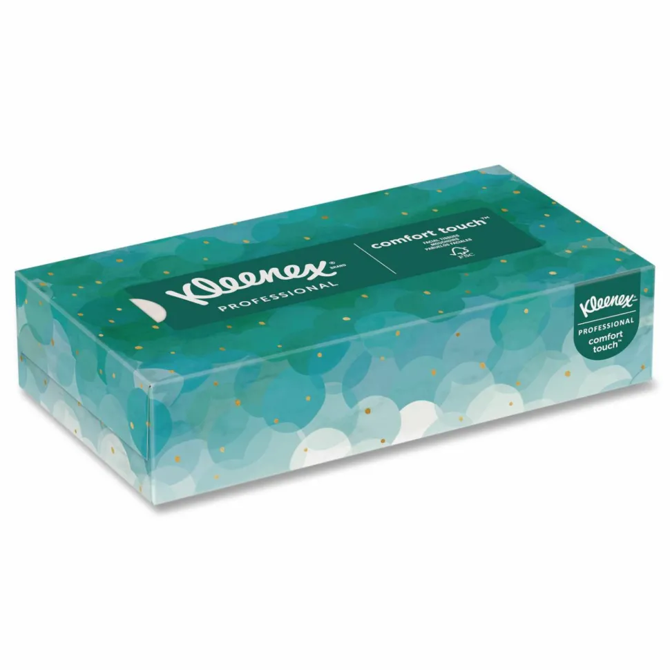 Kleenex White Facial Tissue for Business, Pop-Up Box, 2-Ply, 100 Sheets/Box