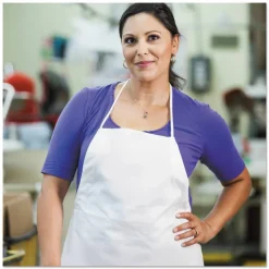 KleenGuard A20 Breathable Particle Protectioin Apron 36550, MICROFORCE Barrier SMS Fabric, One Size Fits Most, White