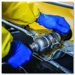 KleenGuard A70 Chemical Spray Protection Aprons, Polyethylene-Coated Fabric, One Size Fits Most, Yellow, 100/Carton