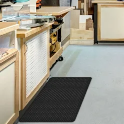 K-Marble Foot Anti-Fatigue Mat, 24"H x 36"W, Black/White