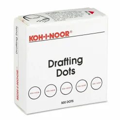 Koh-I-Noor Drafting Dots - Paper - Self-adhesive, Removable, Residue-free - Dispenser Included - 1 / Box - White