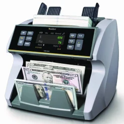 Kolibri KBR1500V2 Mixed Denomination Cash Counter, 1,200 bills/min, 9.5" x 11" x 10.4", Gray