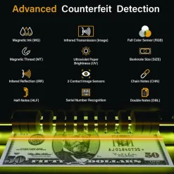 Kolibri Signature Mixed Denomination Counter, 1,200 bills/min, 10.5