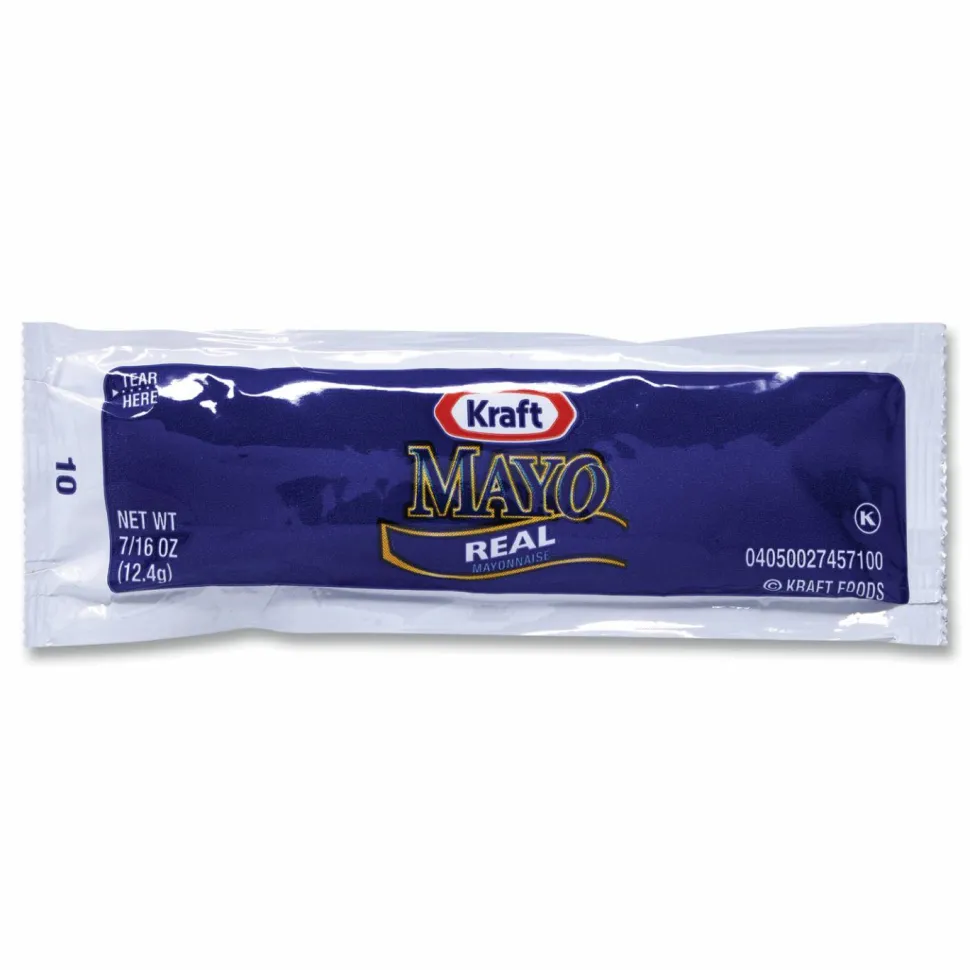 Kraft Mayo Real Mayonnaise, 0.44 oz Packet, 200/Box