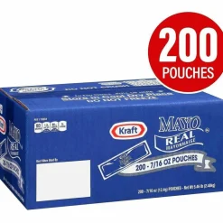 Kraft Mayo Real Mayonnaise, 0.44 oz Packet, 200/Box