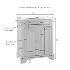 Lafayette Granite Top Portable Kitchen Island/Cart