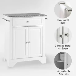 Lafayette Granite Top Portable Kitchen Island/Cart