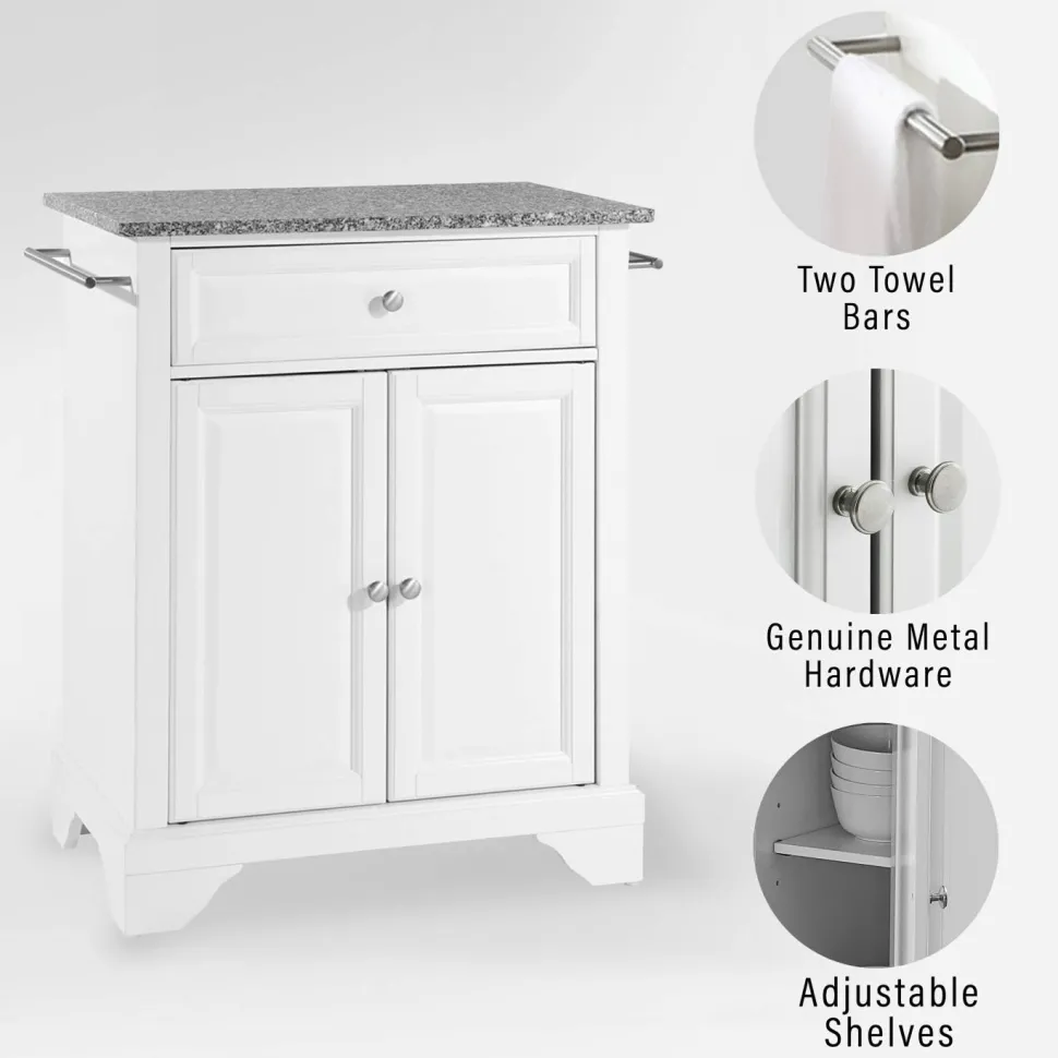 Lafayette Granite Top Portable Kitchen Island/Cart