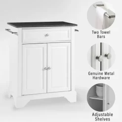Lafayette Granite Top Portable Kitchen Island/Cart
