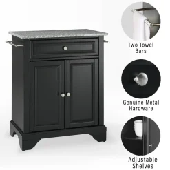 Lafayette Granite Top Portable Kitchen Island/Cart