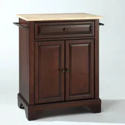 Lafayette Wood Top Portable Kitchen Island/Cart