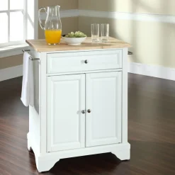 Lafayette Wood Top Portable Kitchen Island/Cart