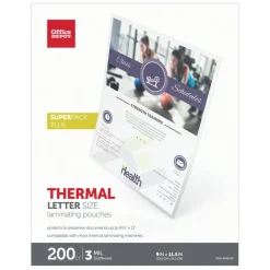 Laminating Pouches, Letter Size, 9" x 11-1/2", Pack Of 200 Pouches