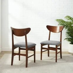 Landon 2Pc Wood Dining Chairs W/Upholstered Seat