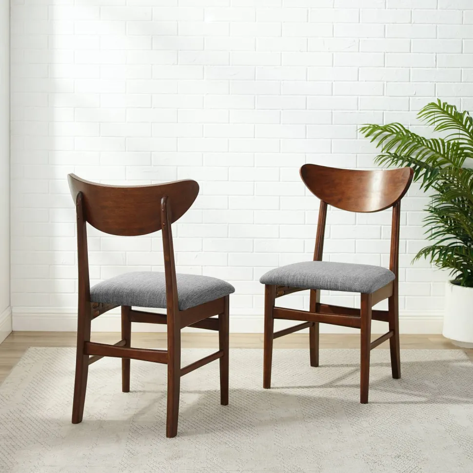 Landon 2Pc Wood Dining Chairs W/Upholstered Seat