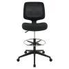 Laristo Mesh/Fabric Mid-Back Drafting Chair, Black, BIFMA Compliant