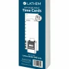 Lathem Model 700E Clock Single Sided Time Cards - White - Black Print Color - 100 / Pack
