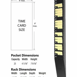 Lathem Time Expandable Time Card Rack, Black