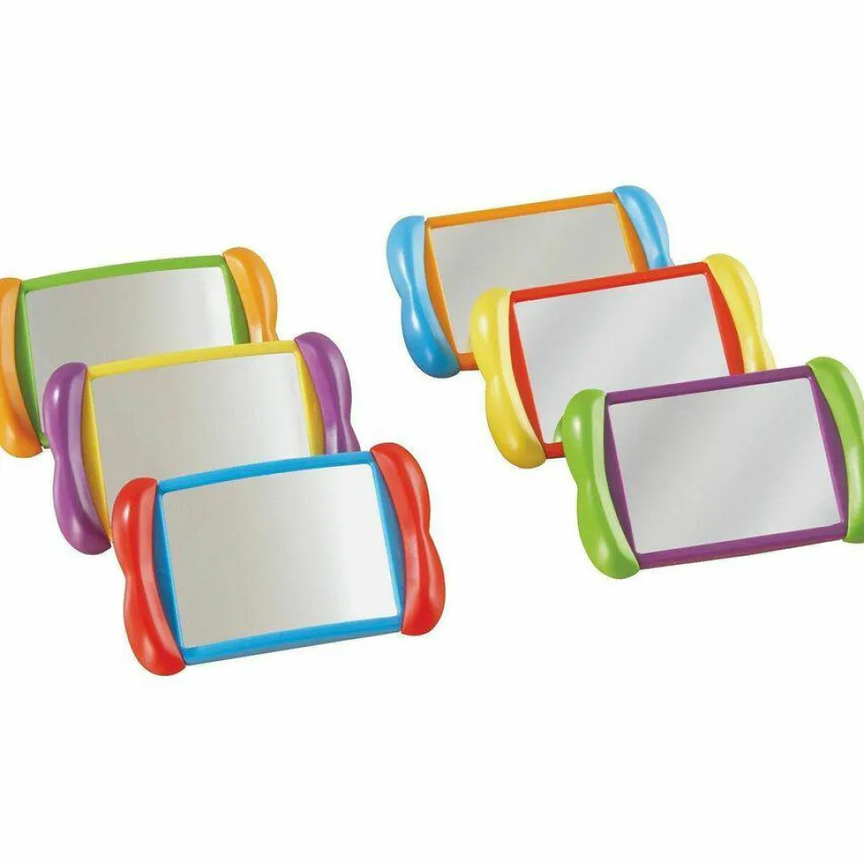 Learning Resources All About Me 2-In-1 Mirrors, 4" x 6", Pre-K - Grade 3, Pack Of 6