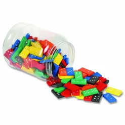 Learning Resources Double-Six Dominoes in Bucket, 2 to 4 Players, Grades K to 4, 168 Pieces