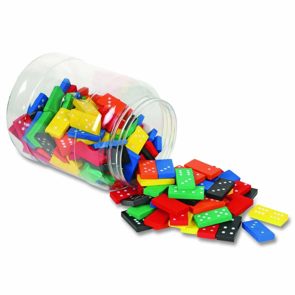 Learning Resources Double-Six Dominoes in Bucket, 2 to 4 Players, Grades K to 4, 168 Pieces