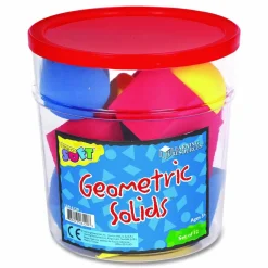Learning Resources Hands-On Soft Geometric Solids, Grades K to 5, 12 Pieces