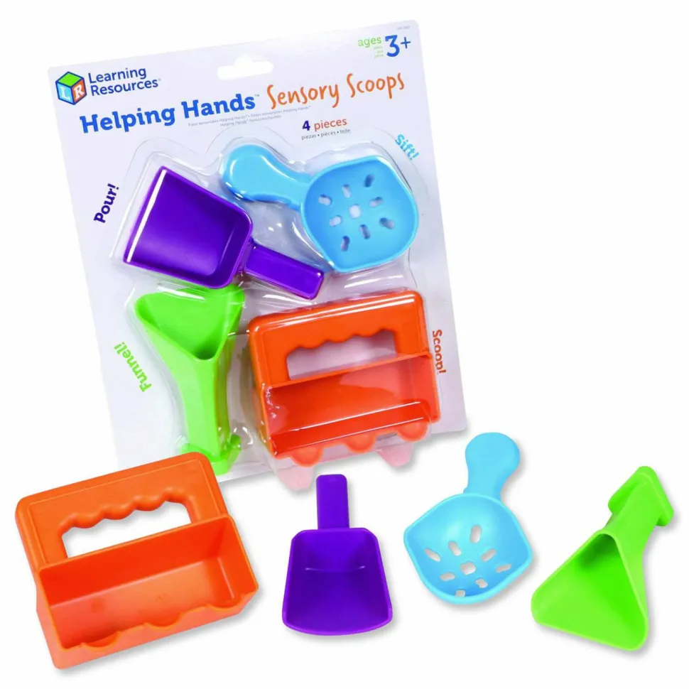 Learning Resources Helping Hands Sensory Scoops, Grades Pre-K to 2, 4 Pieces