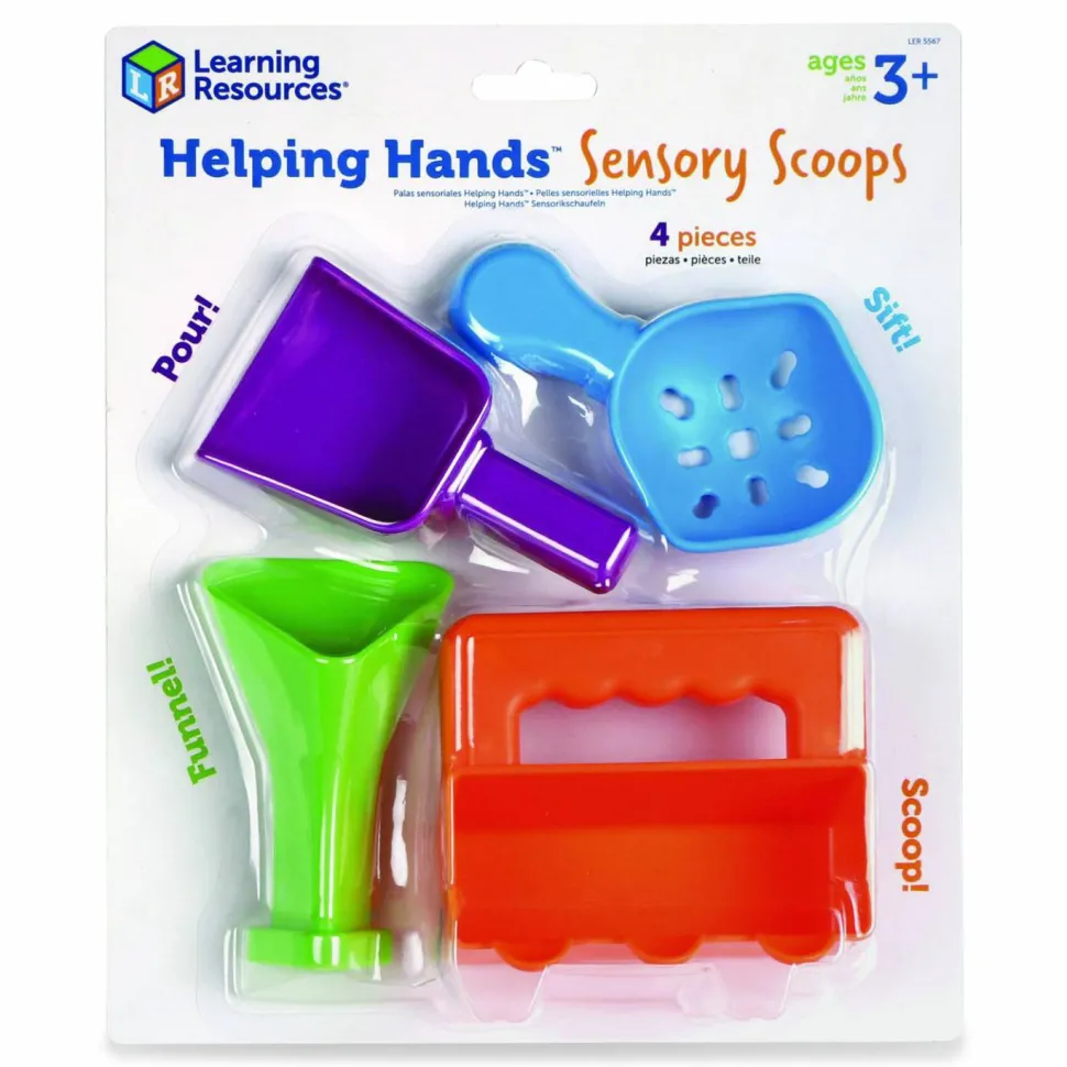 Learning Resources Helping Hands Sensory Scoops, Grades Pre-K to 2, 4 Pieces