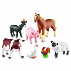 Learning Resources Jumbo Farm Animals, Grades Pre-K to 3, 7 Pieces