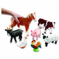 Learning Resources Jumbo Farm Animals, Grades Pre-K to 3, 7 Pieces