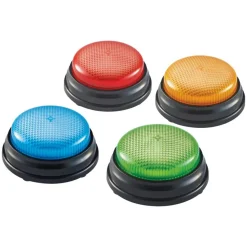 Learning Resources Lights & Sounds Buzzers Set, Multicolored / Skill Learning Sound Game, 3+, Pack Of 4