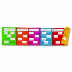 Learning Resources Magnetic Pocket Chart Squares, Classroom/Teacher Organizer Set, 7 Pockets, Assorted Colors, Set of 6