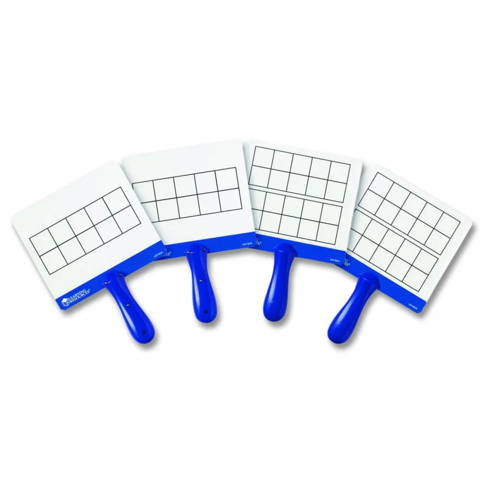 Learning Resources Magnetic 10-Frame Answer Write-And-Wipe Board Set, Assorted Colors, Grades K - 9