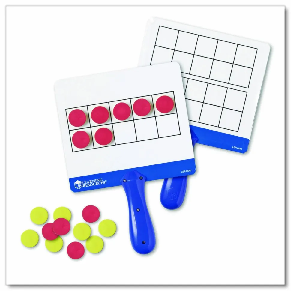 Learning Resources Magnetic 10-Frame Answer Write-And-Wipe Board Set, Assorted Colors, Grades K - 9